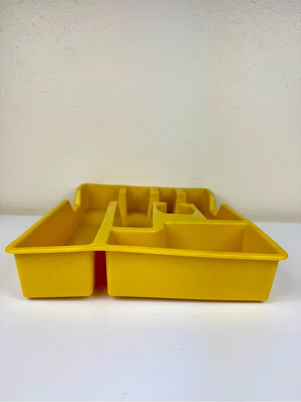 Vintage Loma Yellow Flatware Silverware Plastic Drawer Organizer Tray MCM Retro
